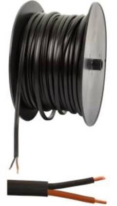 Kabel Dob.isolert Sort (25M) 2 X 2,5KV