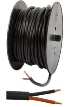 Kabel dob.isolert Rund 2X1.5 Br/So Rund 25m