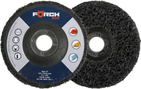 Grovrengj. Nylon m/bakplate Sort 125mm WCD802 