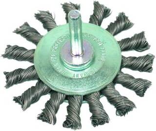 Stålbørste Tvinnet 6mm  D75mm F.Aksel .