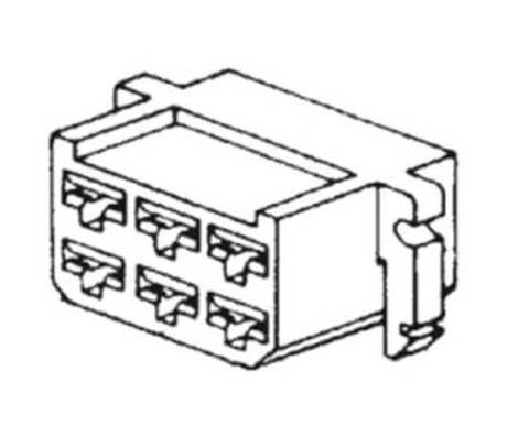 Koblingsstykke Han 6,3mm 6-Pol  (10) ETB616 