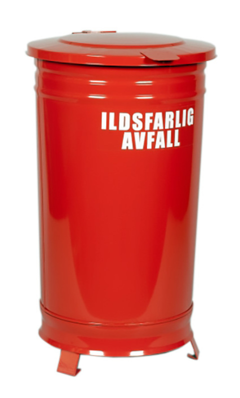 Avfallsbeholder 70L u/Pedal (Ildsf.) f. Ildsfarlig avfall 