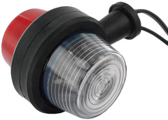 Lampe Mark.R&#248;d/Hvit Kort LED Gylle