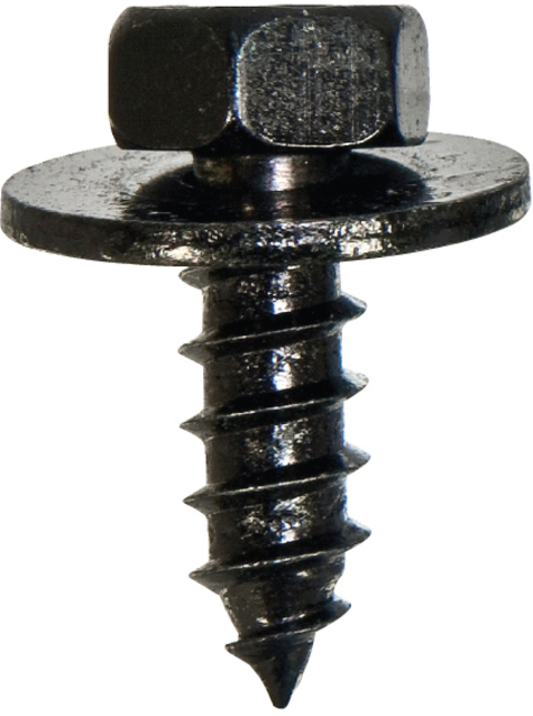 Skjermskrue Sort f. MB (50) 6,5x19mm 