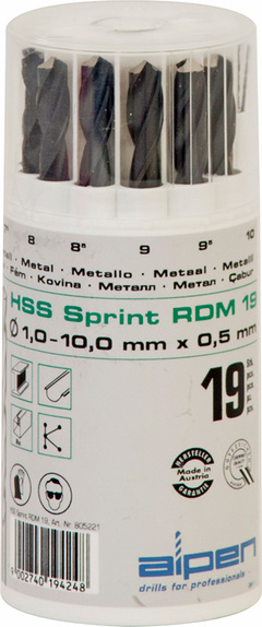 Bor Boks 1,0-10mm DIN338 (19) Alpen