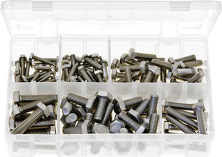 6kt Skrue DIN 933 (120) 5x25 - 10x40mm Kvalitet: A2