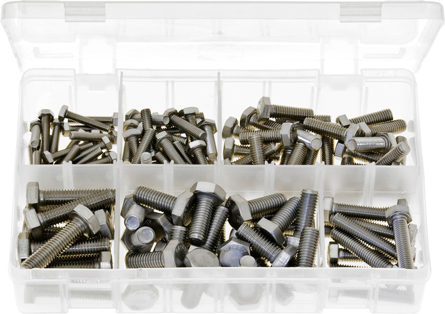 6kt Skrue DIN 933 (120) 5x25 - 10x40mm Kvalitet: A2 