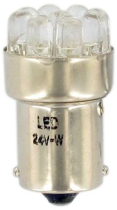 24V lysp&#230;re Ba15S  LED 10-30V (1-Pol)