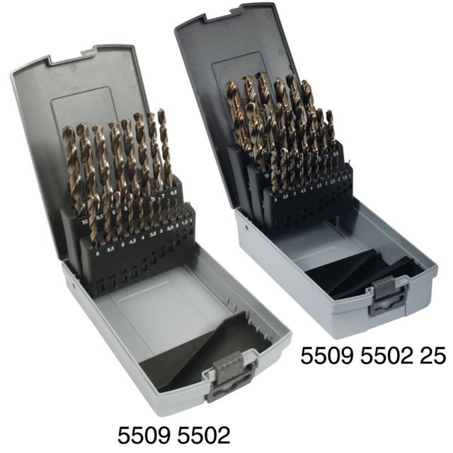 Spiralborsett Hss-E DIN 338 1,0-13,0 mm 5% Kobolt (25) 