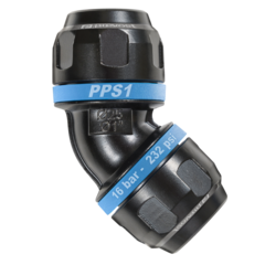 PPS Skj&#248;t 45&#176; for luftr&#248;r 25mm 25mm