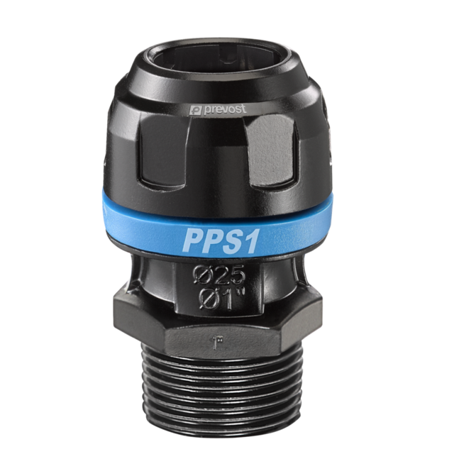 PPS Skjøt overgang 20mm - 1/2" BSP Han 