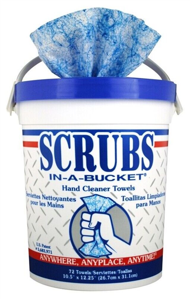 Renseservietter "Scrubs In-A-Bucket"(72) Bøtte à 72 stk 